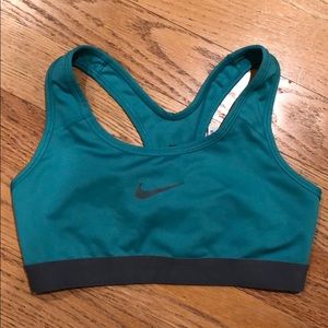 Aqua colored Nike sports bra